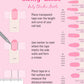 LONG COFFIN| PINK WHITE NAILS|  LOVE HEART WITH BOW