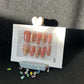 金箔淡粉中长款024