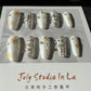 白色杏仁中长款珍珠香奶奶风M005