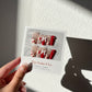 long coffin red bow｜French tips｜ press on nails