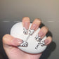 Long Coffin french tip  hand-painted zebra style reusable
