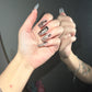 LONG COFFIN |BALCK MABLE |SLIVER 26BUTTERFLY纯手绘