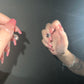 Gradient pink k9 shining medium coffin